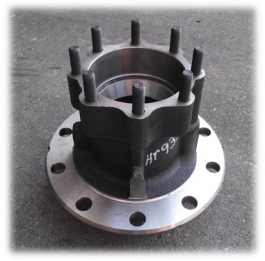 Rear Drive Axle Disk Wheel Hub, Stud Pilot - Inner Cone/Cup - 594A/592A - Outer Cone/Cup - 580/572