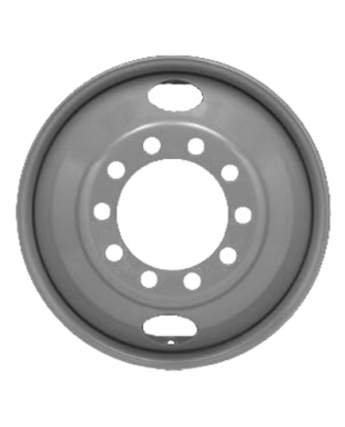 Stud Piloted 22.5" X 8.25" Steel 10-Hole Wheel, White