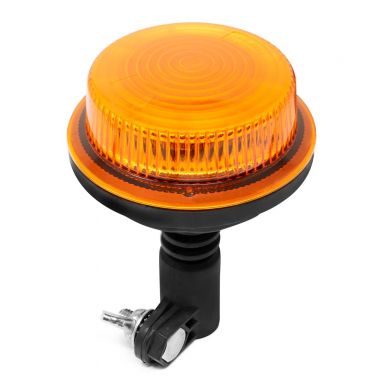 DIN Pole Mounted Amber LED Flashing Light Beacon With Quad Flash Pattern