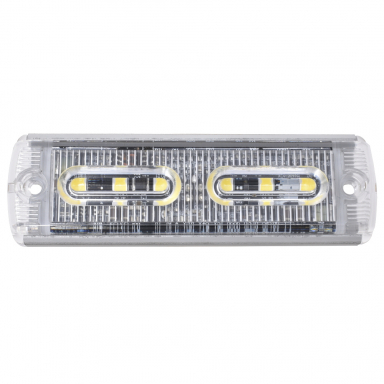 6 LED Low Profile Amber Light Head, 10-30V, 19 Flashing Patterns