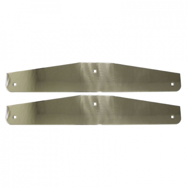 Stainless Steel 4" x 24" Bolt-Thru Bottom Mud Flap Plates - 1 Pair
