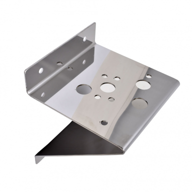 Polished Stainless Steel Side Mount Bracket For Warning Lights