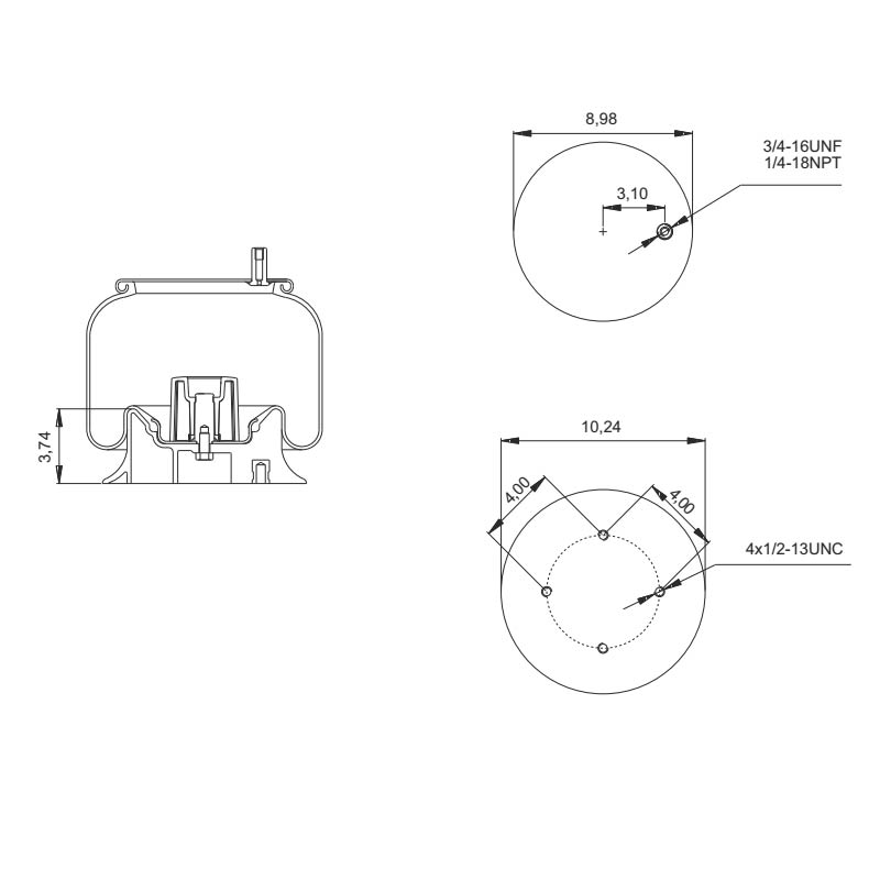 Pro Trucking Products: Air Bag - Replaces Hendrickson S20223 (HT-190T ...